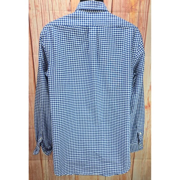 Polo Ralph Lauren Mens Classic Fit Blue Gingham LS Button-Down Shirt Large - Picture 2 of 8
